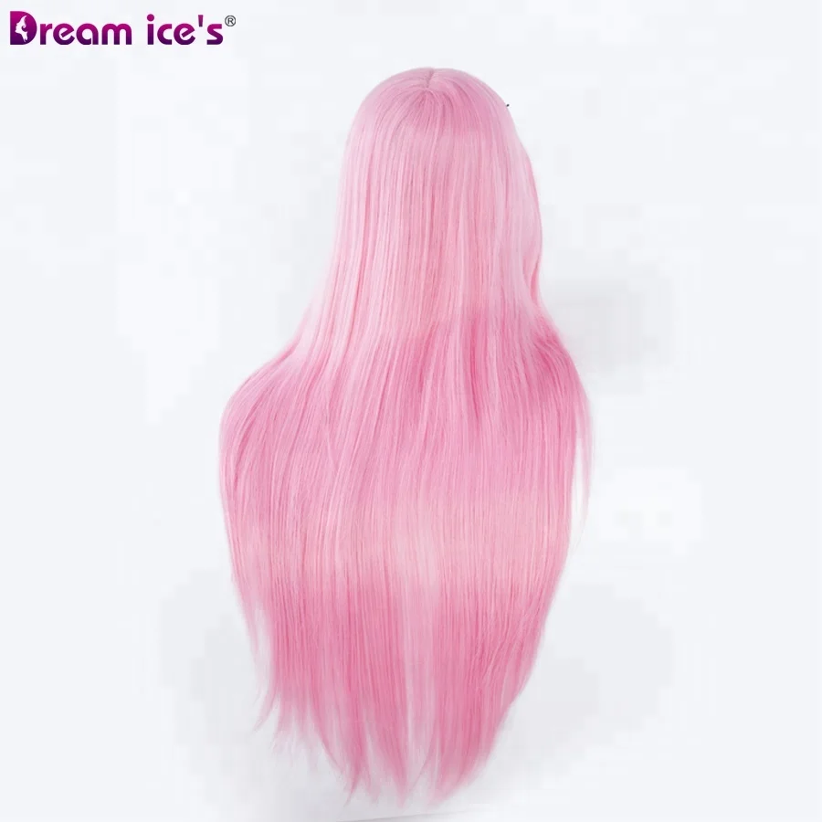 Styling Training Head Long Straight Synthetic Fiber Hair Manikin Cosmetology Doll Head For Hair Practice And Hairdressing