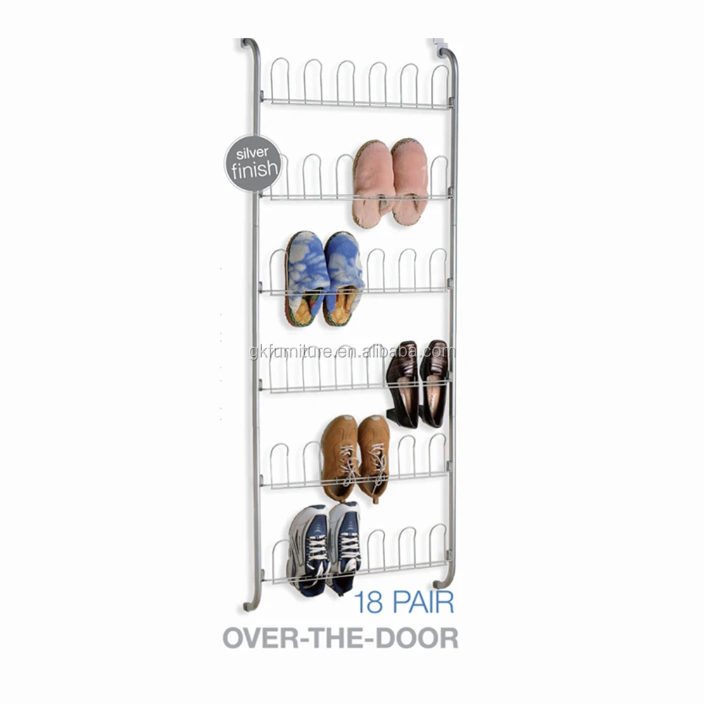 Cheap Living Room Furniture Wall / Glass/ Door Mounted Hanging Shoe Rack