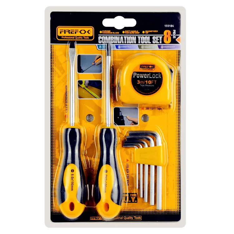 8 шт. отвертка Рулетка набор гаечных ключей комбинации ручных