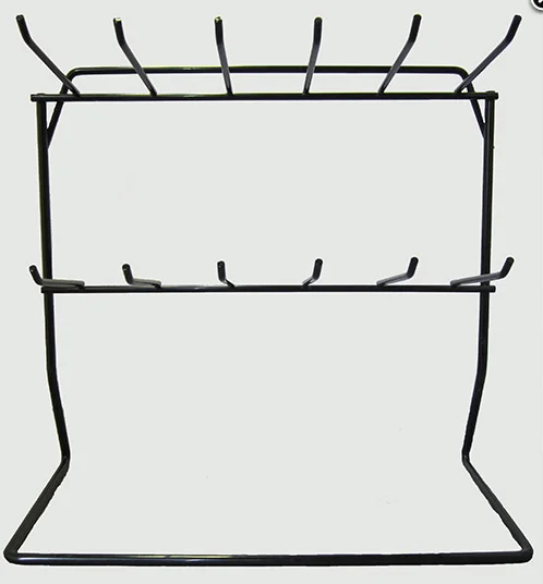 Hot sale good quality countertop snack display,3 Peg Black Wire Counter Display, sock and key chain display holders