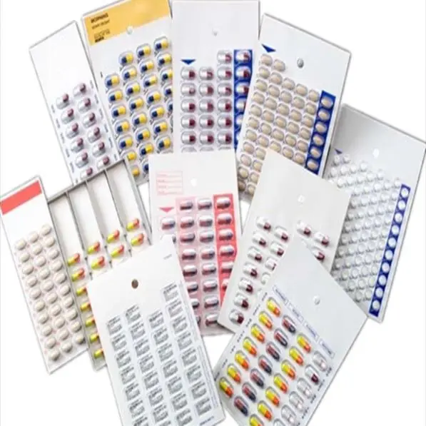 Cold seal medication cards & blister cards pill cards PVC roll trapped adhesive blister packaging for hospital