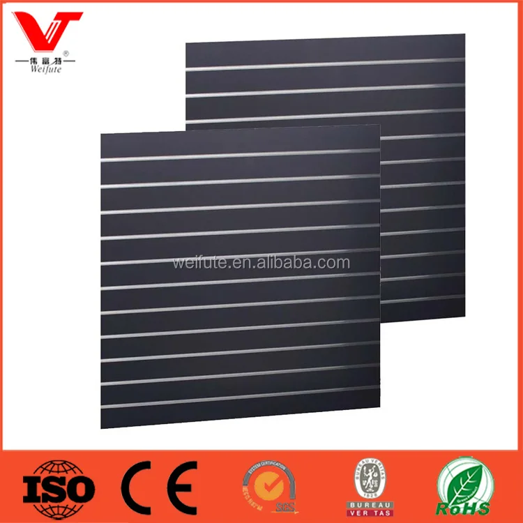 Special Red Color Melamine Slatwall MDF Slotted Board Panel