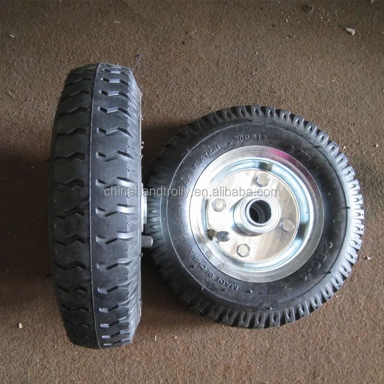 8inch 2.5-4 air rubber wheel for hand trolley cart