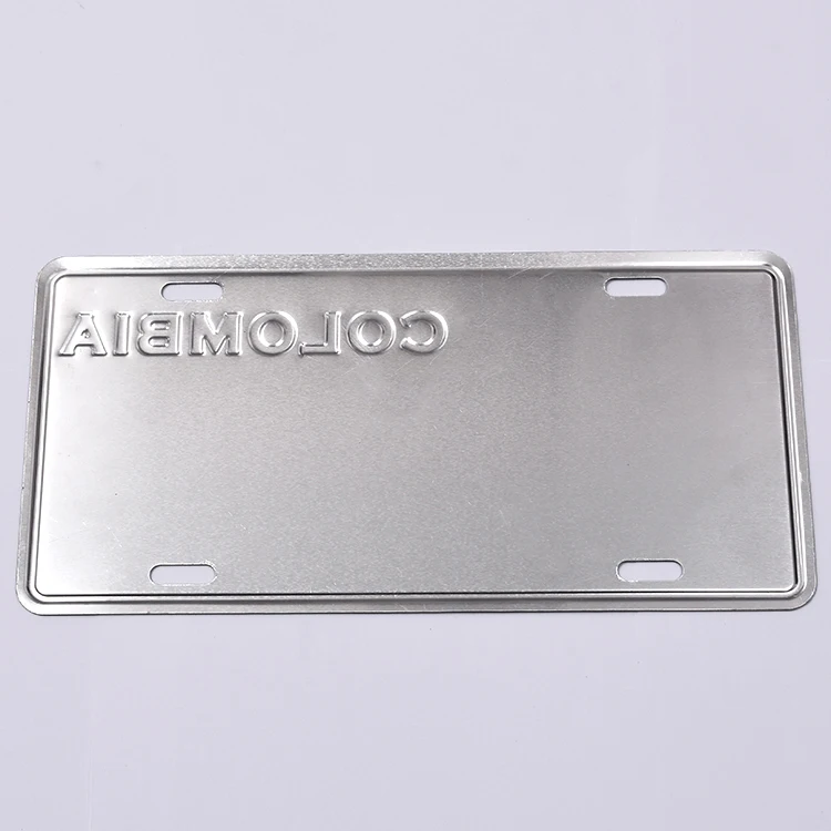 Мода Колумбия письмо и лягушка листья шаблон печатных номерной знак