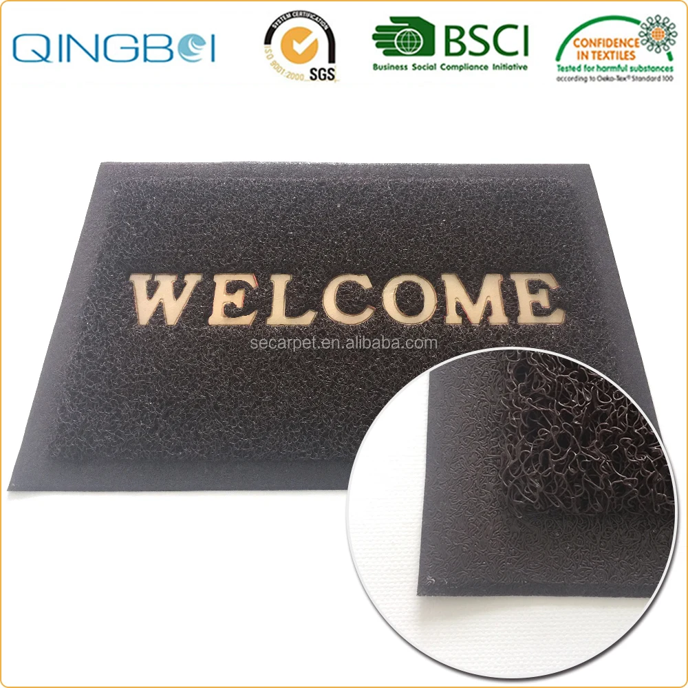 
2017 Welcome Brown Pvc Coil Door Mats Front Rugs 
