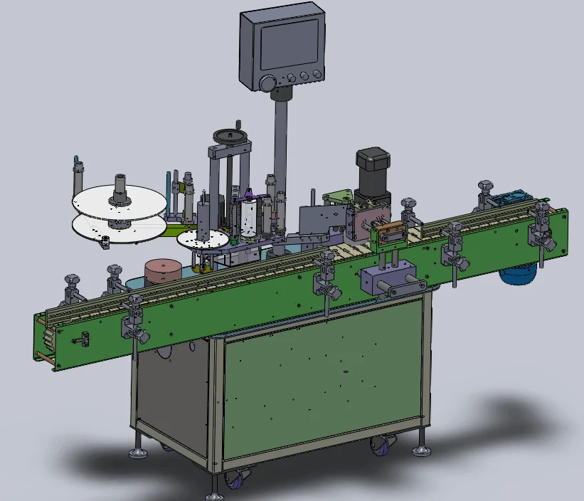 YM515 factory high precision automatic round bottle can jar food labeling machine labeler