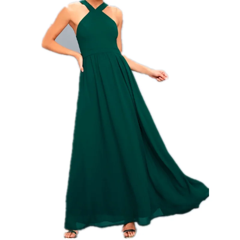2022 Wholesales Oem Evening Dresses For Women Party Wear Sexy Halter Maxi Long Dress Vestidos de Fiesta