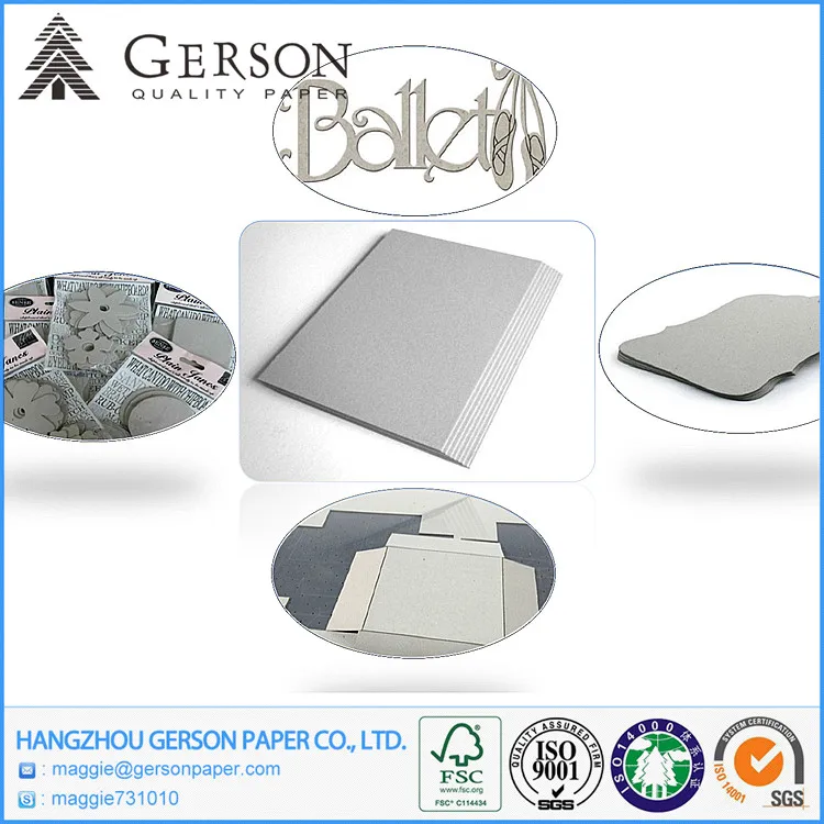
Factory Supply Roll/Sheets Grey Chipboard Paper 