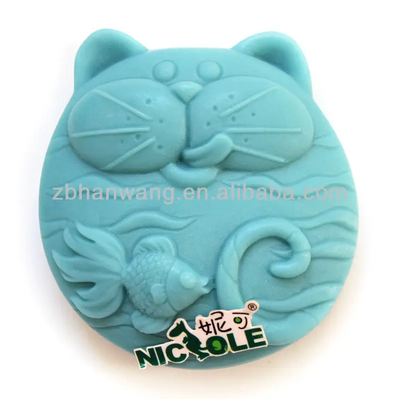 cat and fish soap molds silicone rubber Nicole R1256