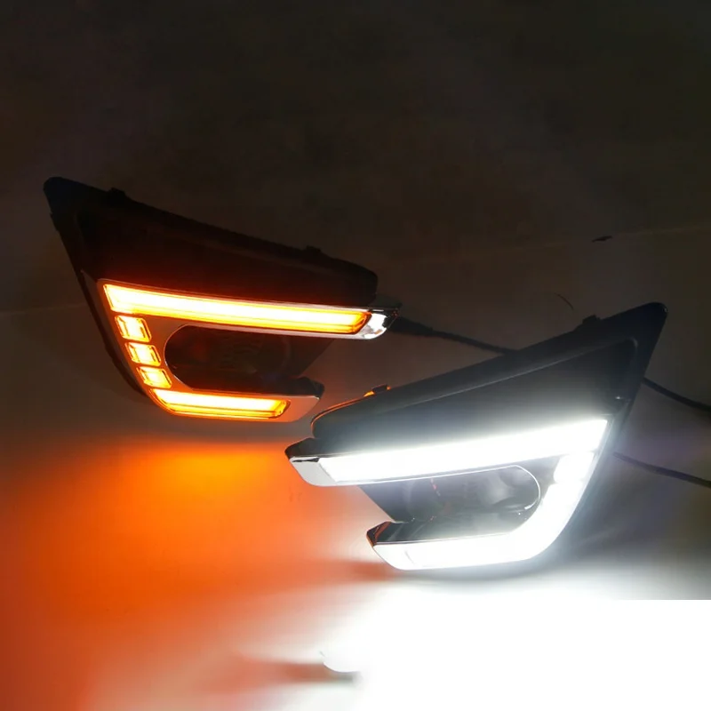 Светодиодные дневные ходовые огни для Mazda CX-5 CX5 2013 2014 2015 2016, автомобильные аксессуары, водонепроницаемые ABS 12 В DRL Противотуманные фары
