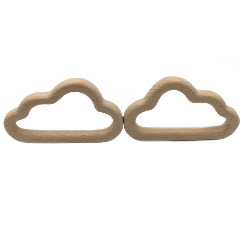 Wholesale Custom Natural Beech Wooden Teether For Teething Wood Teether Toys for Baby