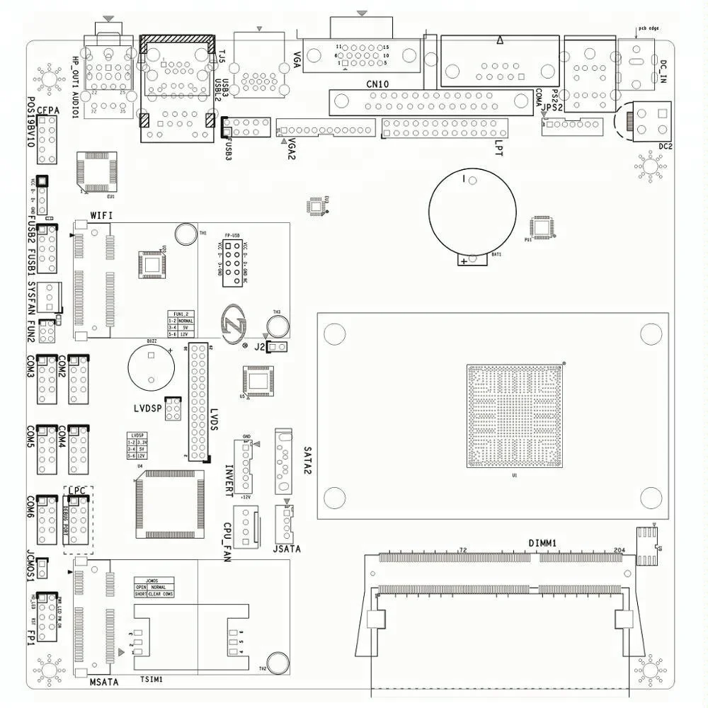 IN STOCK! Intel Original Intel J1900 Mini-ITX Motherboard ZA-POS19C2, fanless embedded motherboard, ALL IN ONE BOARD
