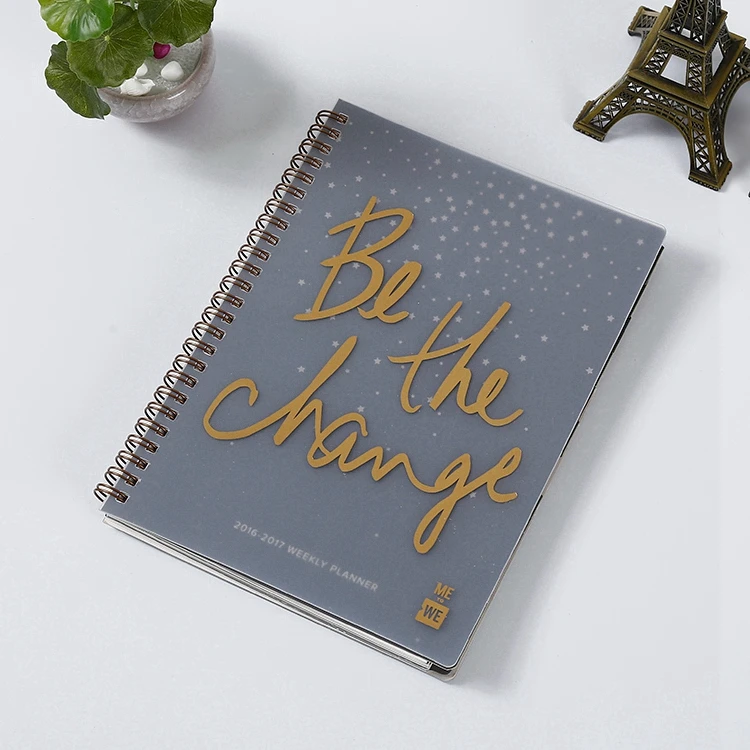 Promotional pretty school stationery debossed planner journal notebook