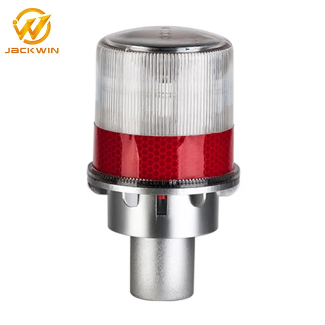 Solar beacon warning light for tower and cone with pc shell aluminium alloy handle