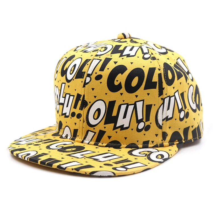 wholesale OEM 6 panel blue printed rapper hip hop snapback cap custom design basketball caps snapback