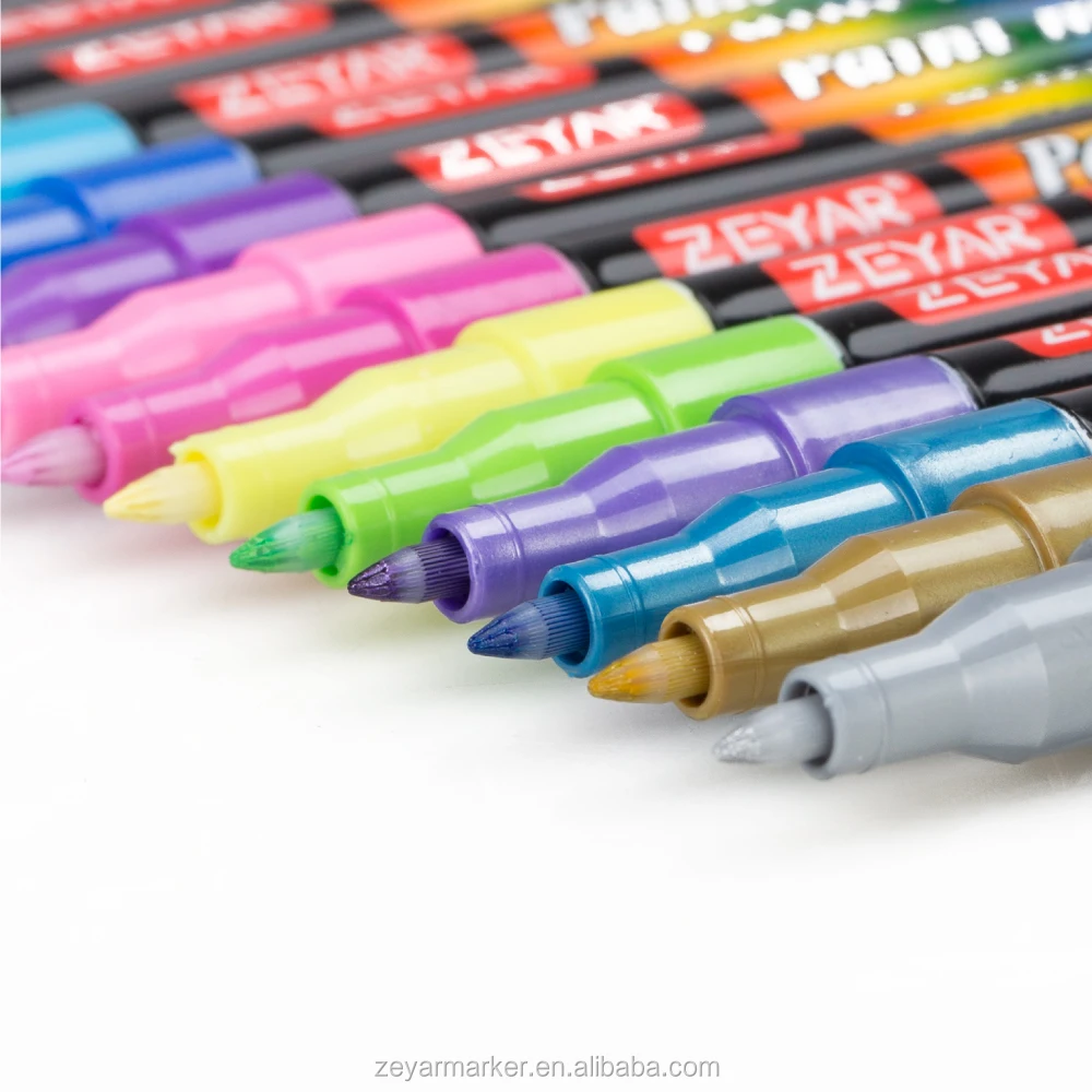 ZEYAR 18 color water based paint marker extra fine tip (60698820668)