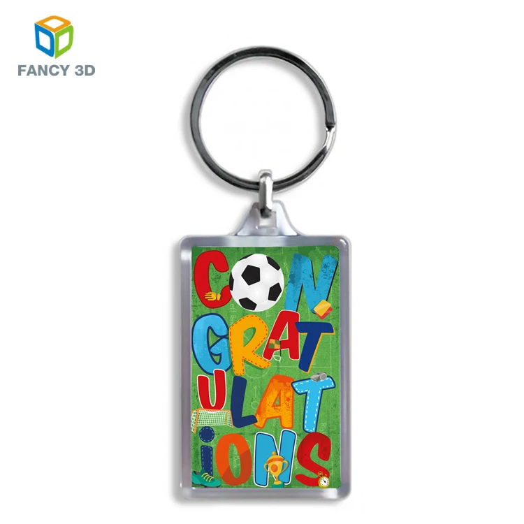 Zebulun PP Lenticular Sunflower Key Chain Ring Promotional Products Personalized 3D Plastic Acrylic Digital Photo Keychain