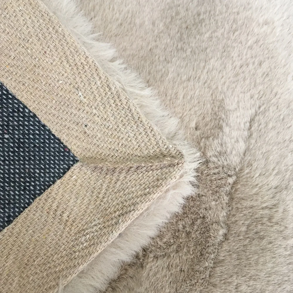 Home decor grey luxury shag 100% polyester faux rabbit fur rug