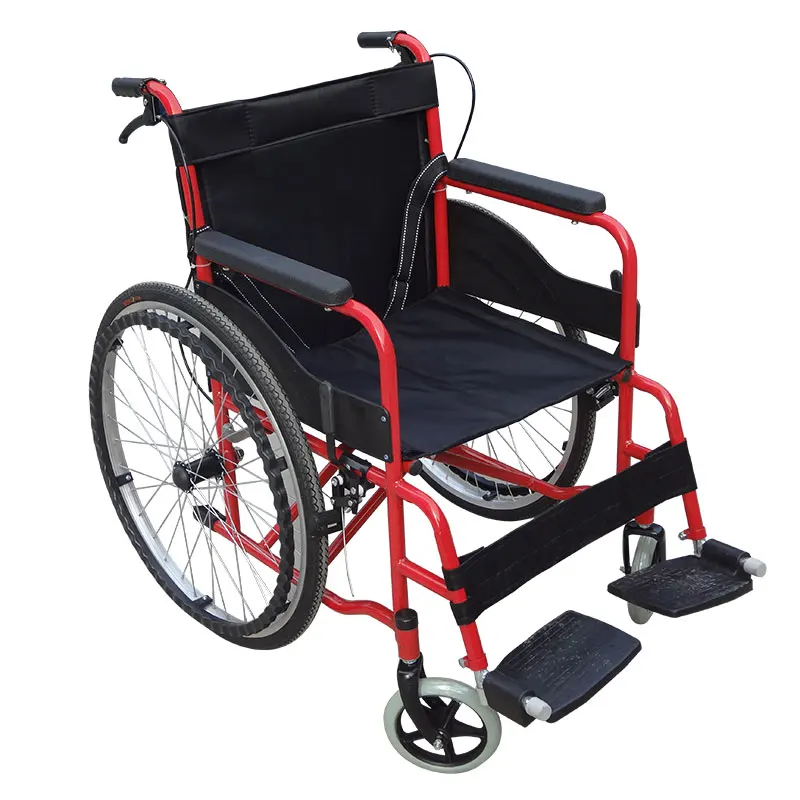 Disabled portable foldable Stainless steel travel manual wheelchair