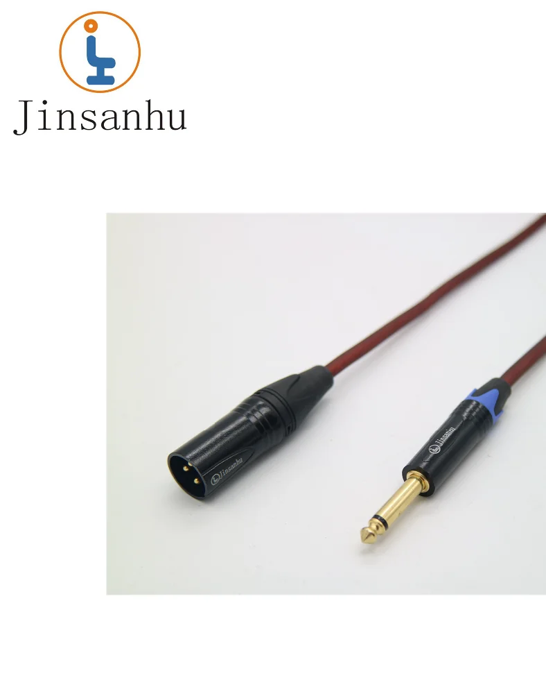 XLR male to6.35 мм микрофонный кабель connector1m oem