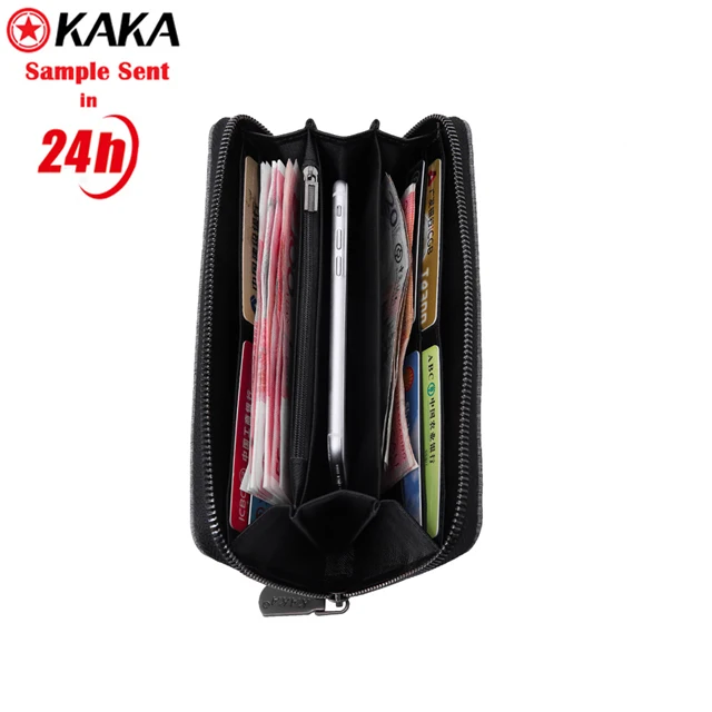 Factory fast delivery hot sell new cheap fashion business latest stylish black wallet mens slim card custom wallet