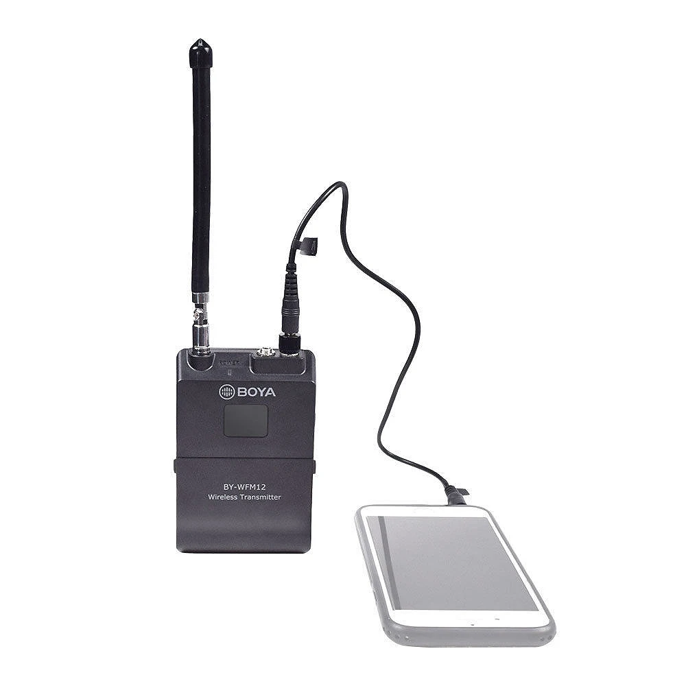 
BY-WFM12 Camcorders mini audio microphone VHF Wireless Microphone System Audio recorders for DSLR Cameras & Smartphones 