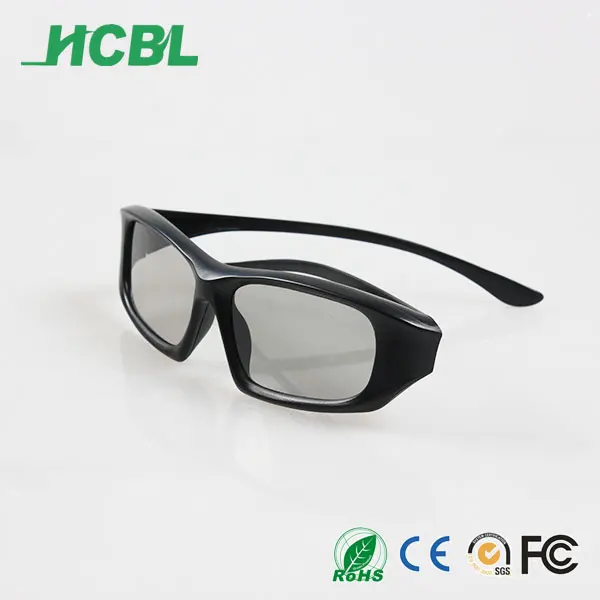 HC004/High quality Black plastic frame Passive 3d glasses polarized linear / circular for IMAX 3D cinema/3D TV