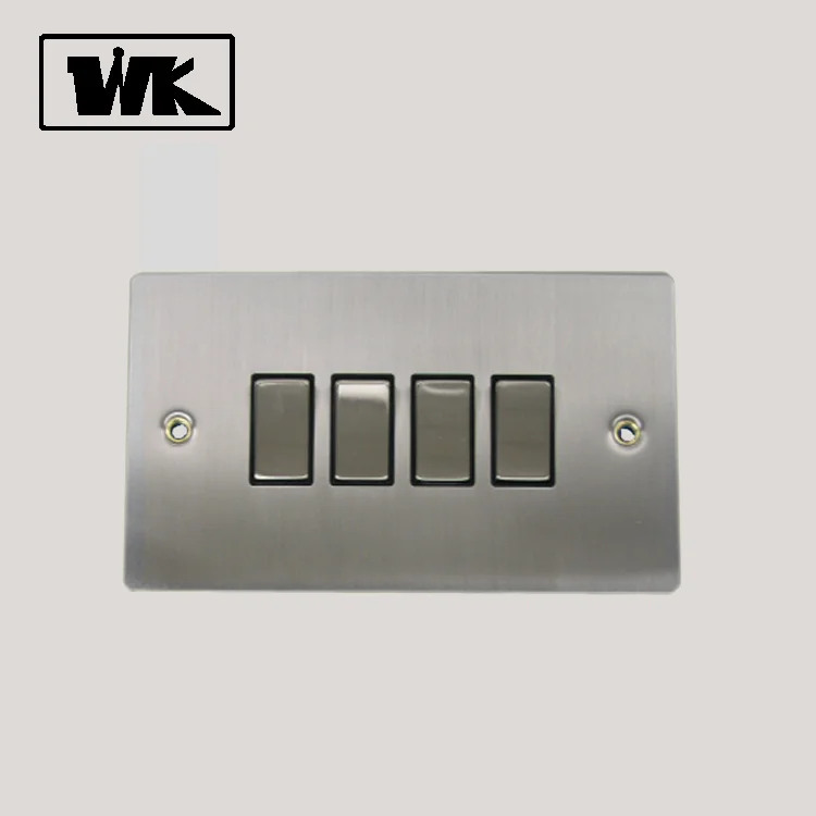 WK 10AX 4 Gang 2 Way Electric Wall Light Switch Plate