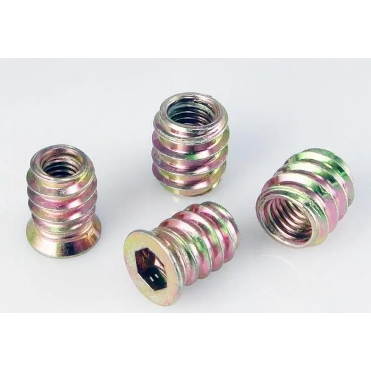 Hex Drive Screw Threaded Insert Type D Nut For Wood with Flange M4/M5/M6/M8/M10