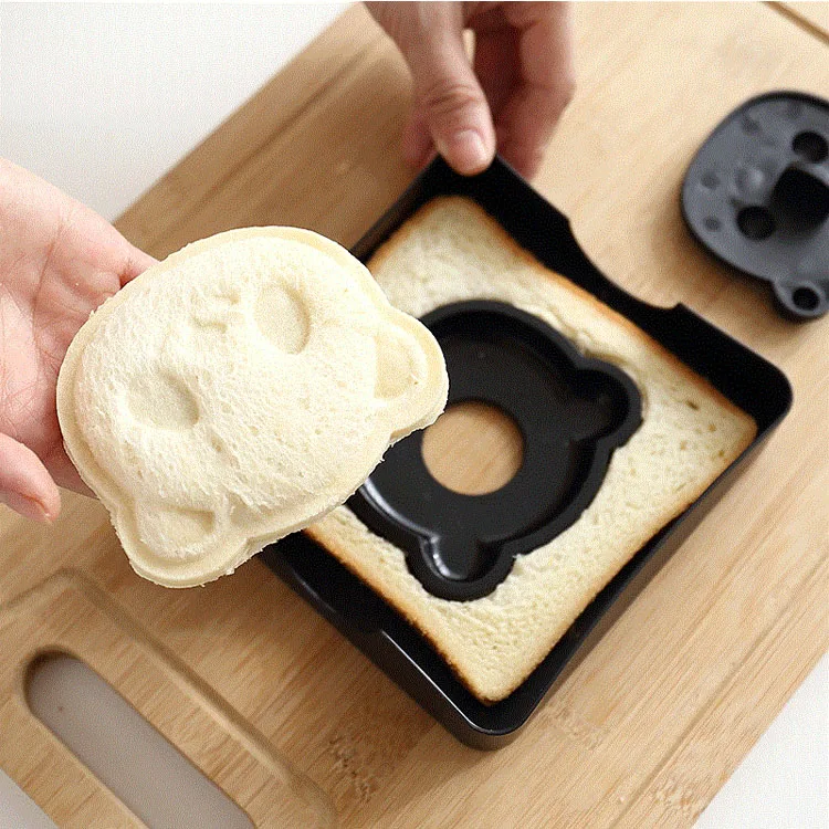 Plastic Panda Shaped Sandwich Mold Bread Cutter for kids