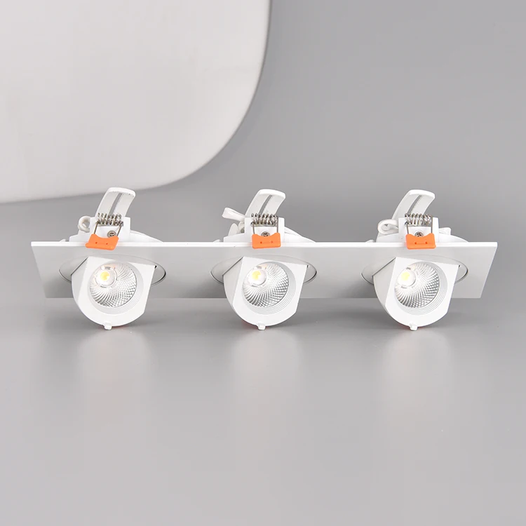 
7W 12W 2*7W 2*12W COB 7 Watt gimbal led downlight Recessed Adjustable 7w gimbal downlight 