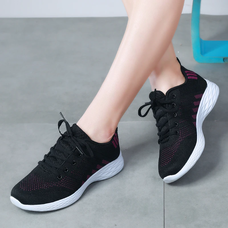 Factory Custom Sneaker Manufactures Running Sport Shoes For Women,Running Knit Sneakers Women Sports Shoes