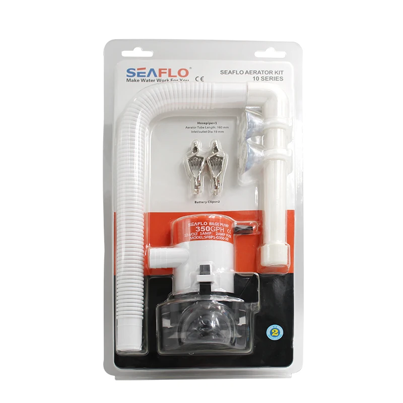 350GPH Portable Aerator Pump Kit Livewell Aeration Pump System Kit for Boat