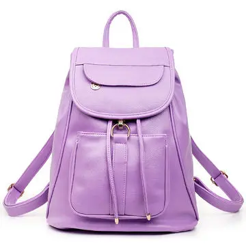 Women Girls  PU Leather Backpack Sports Satchel Backpack