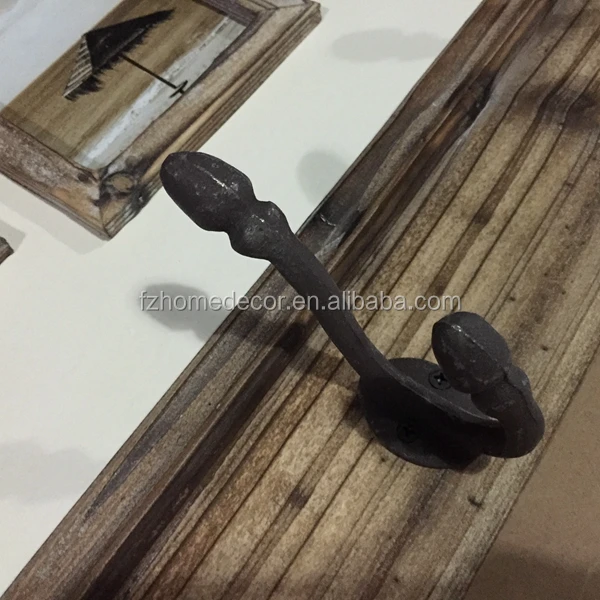 Shabby chic wooden wall entryway shelf