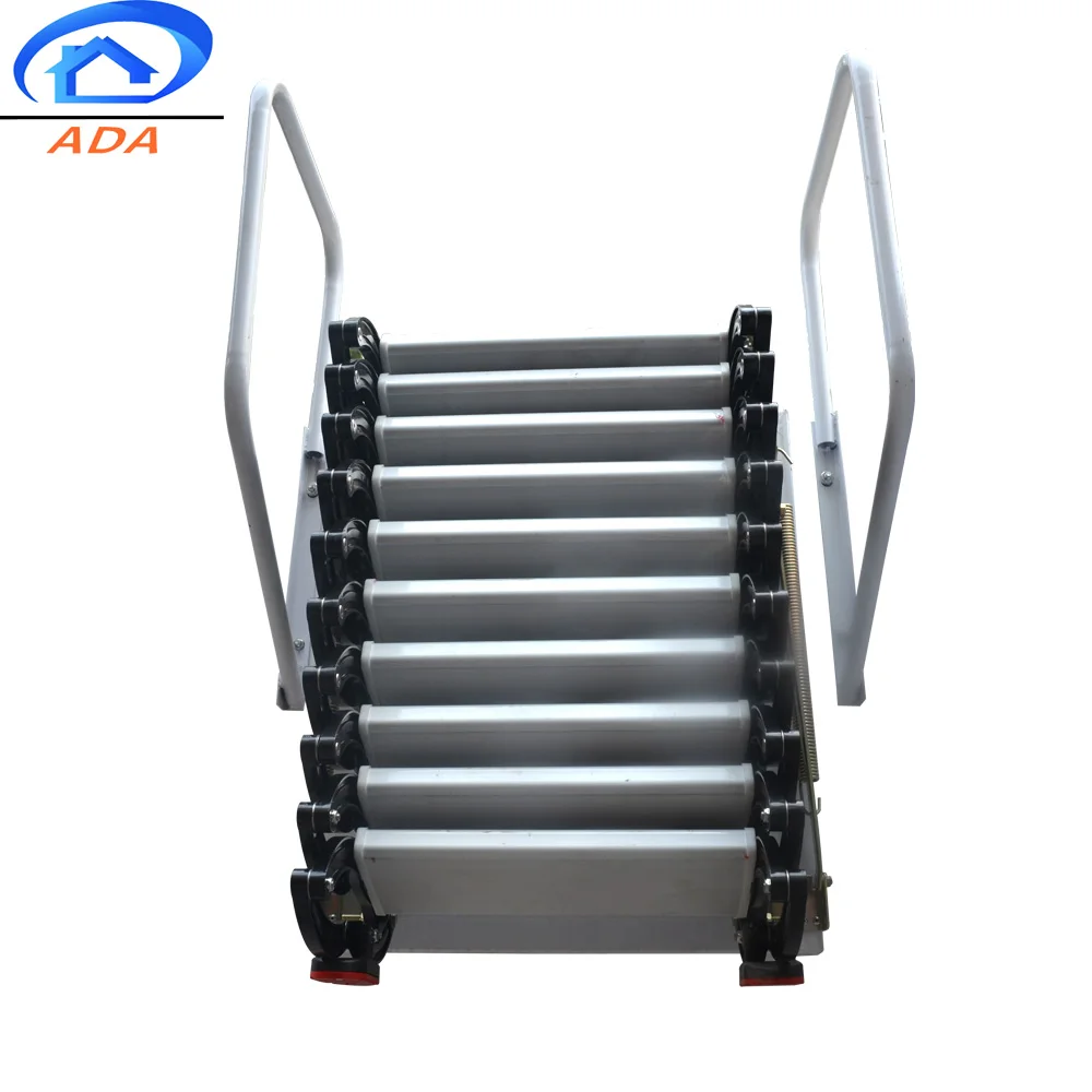Outdoor Black Collapsible Wall Mounted Ladder
