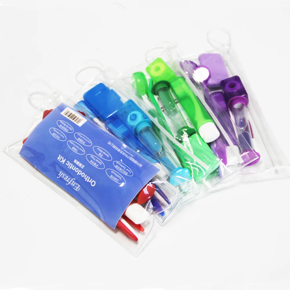 Best-selling colorized 8item pvc bag dental orthodontic kit