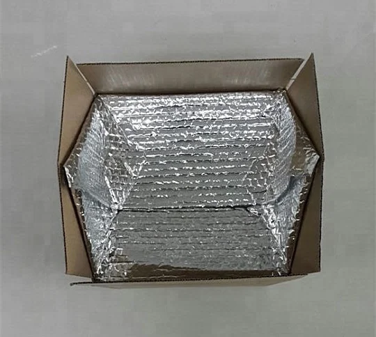 Combination Metalized Bubble Liner and Corrugated Box Liner