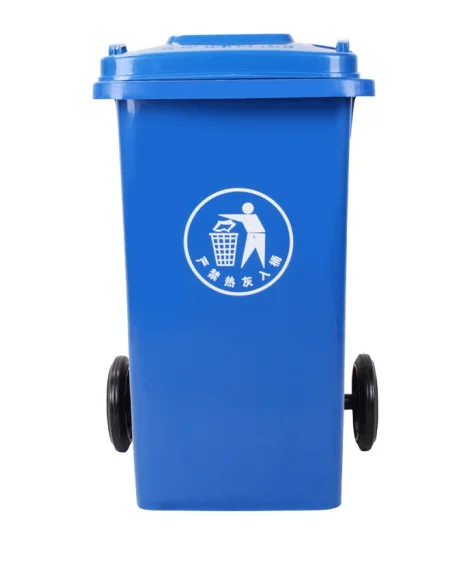 
100L 100 liter plastic wheeled outdoor dustbin wheel waste trash can garbage bin with two wheels 