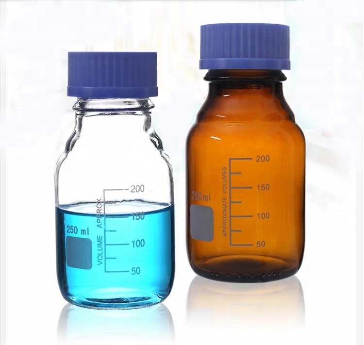 Laboratory Glassware 250ml Conical Form Specimen Bottle