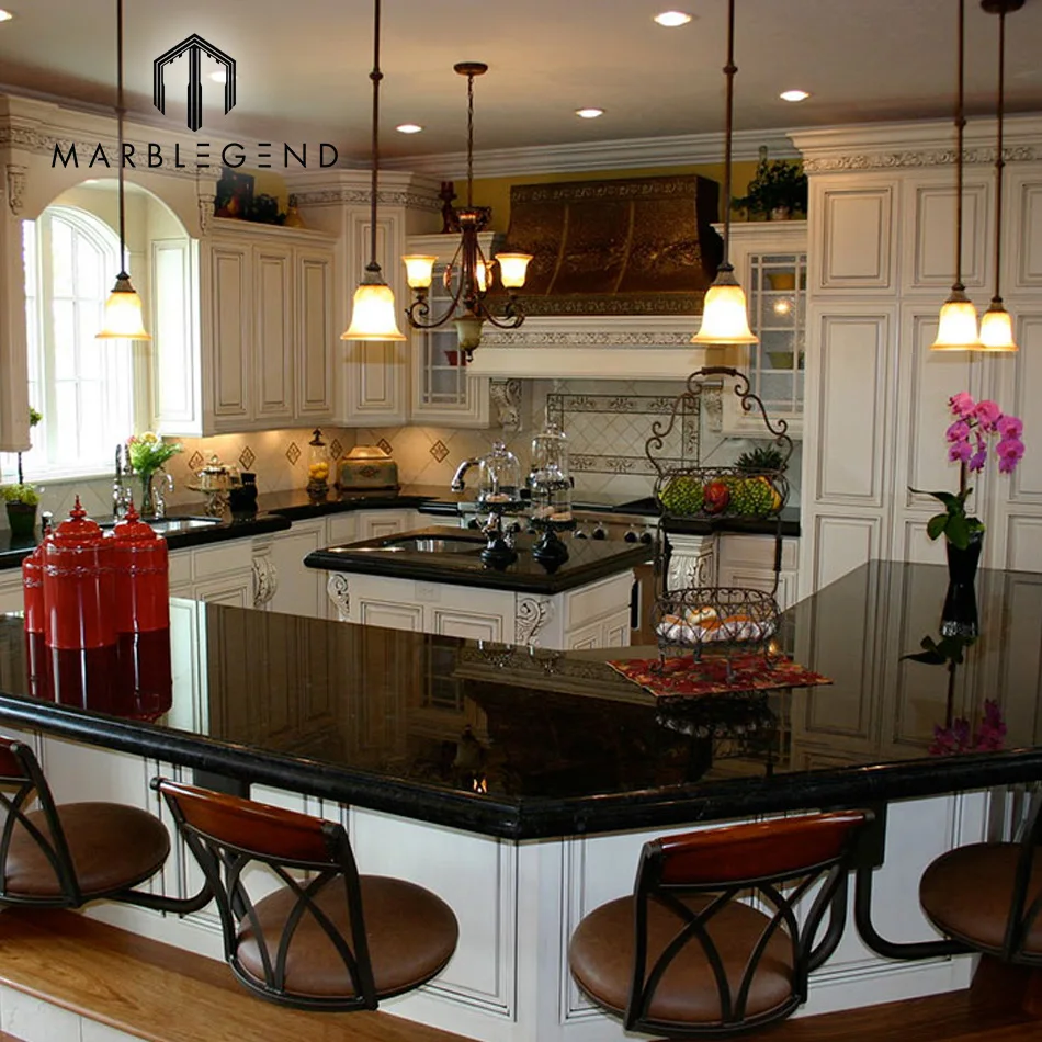 
China cheapest price absolute black granite kitchen countertop 