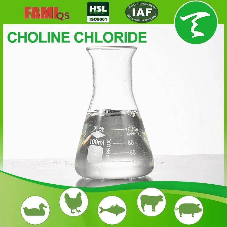 зарегистриравали в России холин хлорид 75% жидкий,Новый реагент, предотвращающий набухание глин; и кормовые добавки для животных