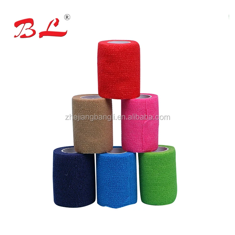 High elastic plaster waterproof cohesive tattoo grip cover wrap self adehere Horse Bandage Adhesive Tape