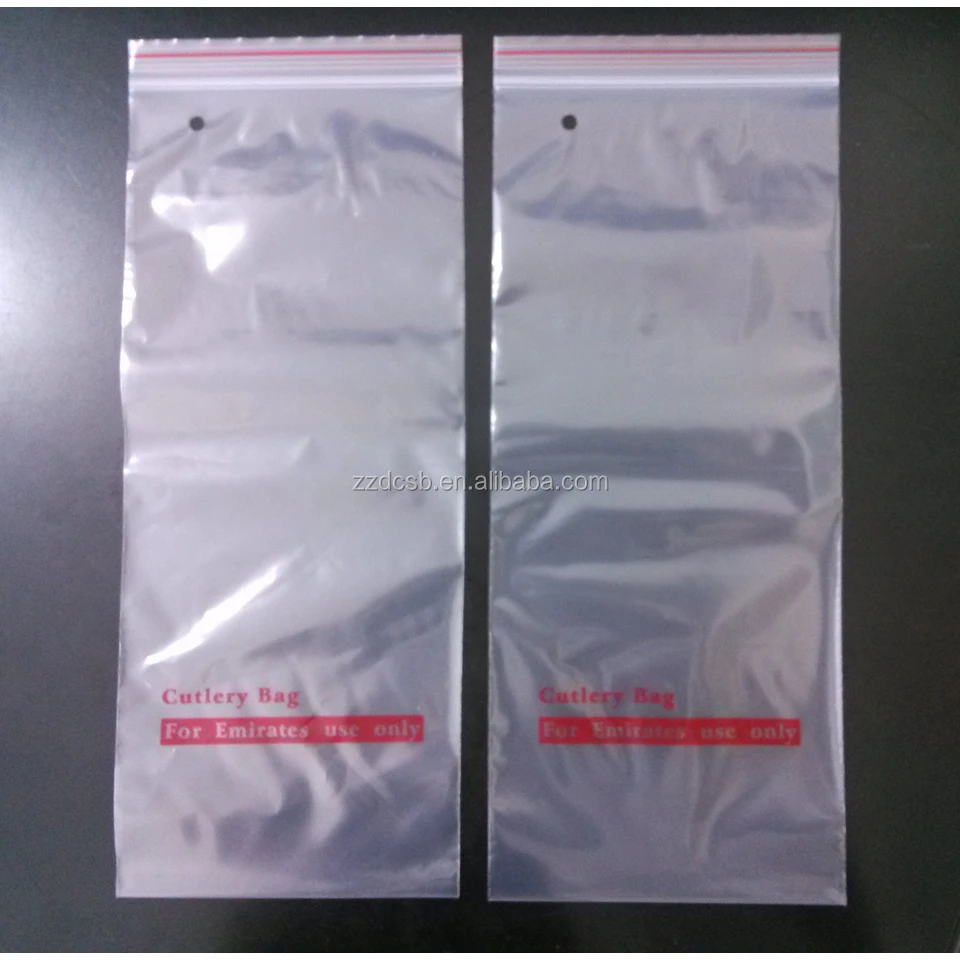 clear Plastic LDPE Resealable Ziplock Bag