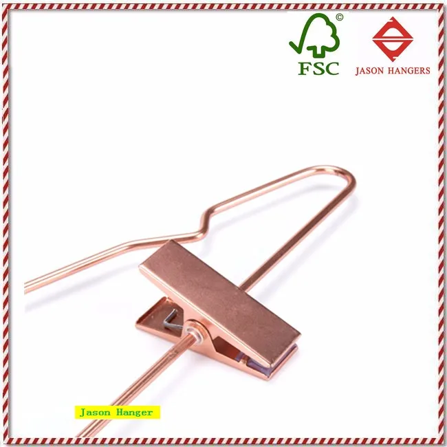 MH086 под заказ розовое золото металлическая медная проволока вешалка для одежды с зажимами