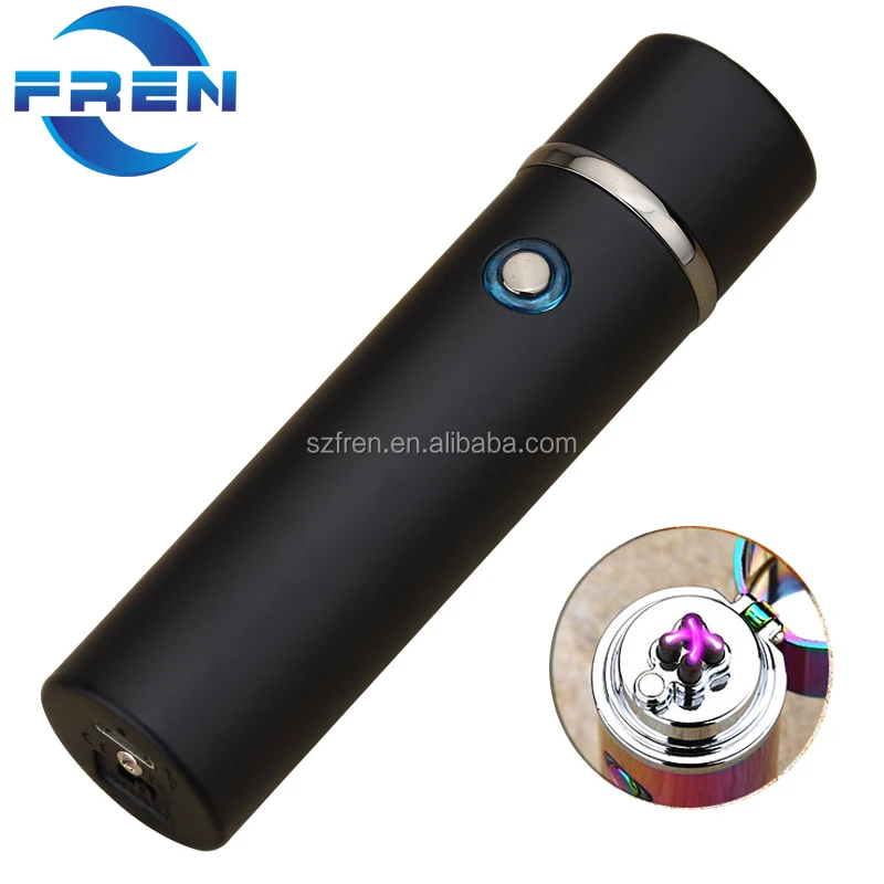 FR-P01 Metal Flameless Rechargeable Dual Arc USB Lighter Electric Pulse X Arc Electric Tobacco Lighter Business Gift