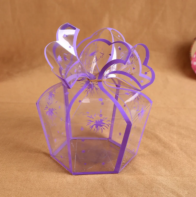 Fancy PVC box transparent folding clear plastic packaging box
