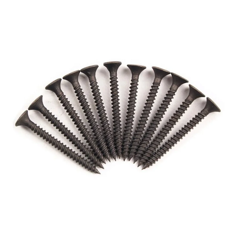 
 Черная фосфатная головка Phillips Bugle, мелкая грубая резьба, винт для гипсокартона 3,5X25  