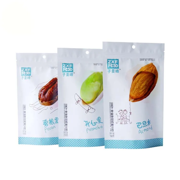 customized plastic bags with own logo packaging for nut