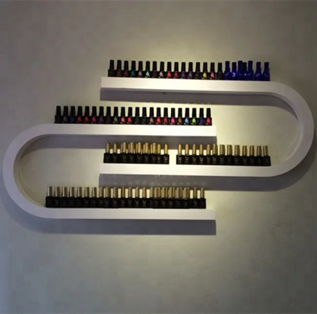 
U-TYPE WALL-MOUNTED NAIL POLISH DISPLAY RACK 